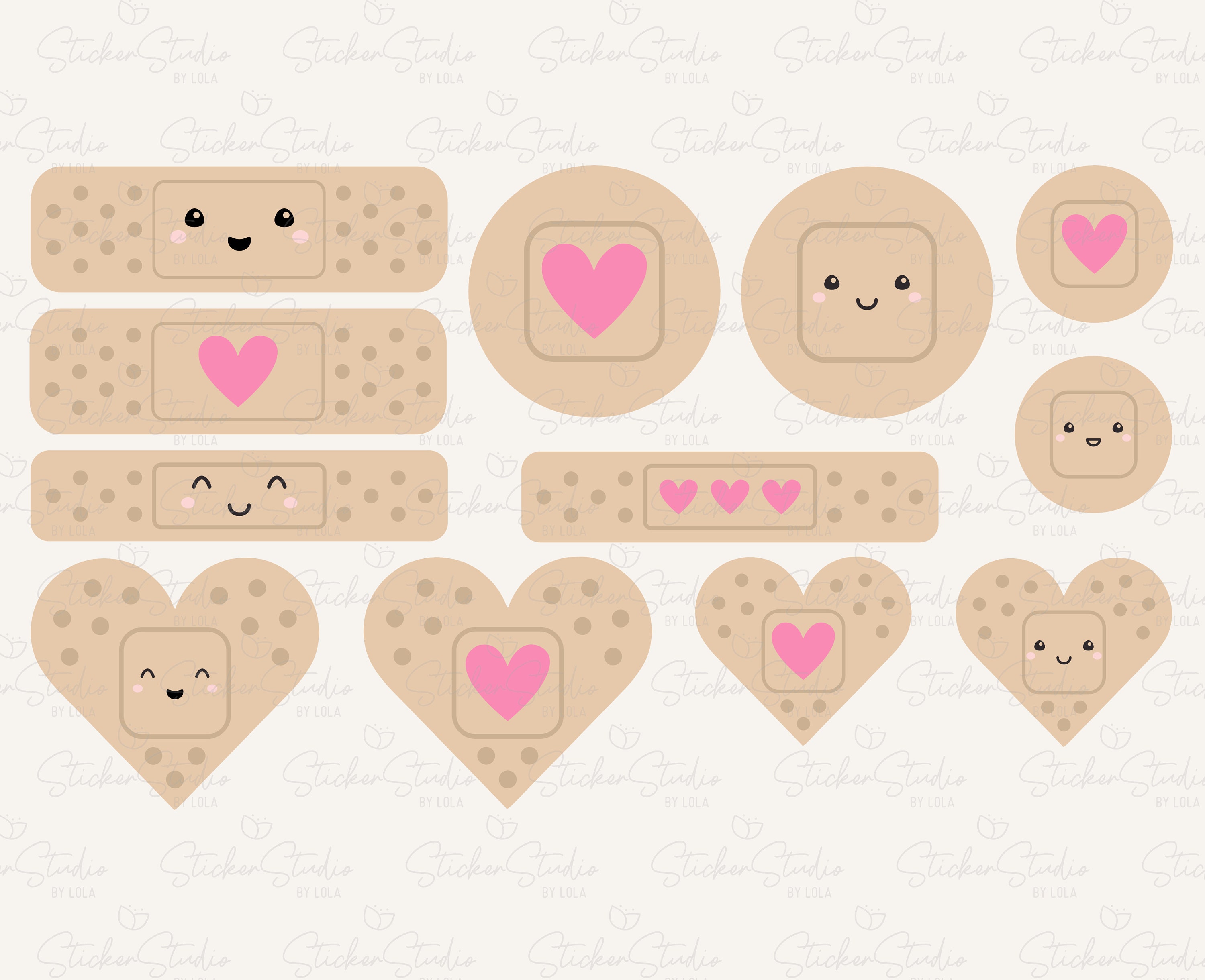 Band Aid SVG Cut File for Silhouette and Cricut, Bandaid Clipart