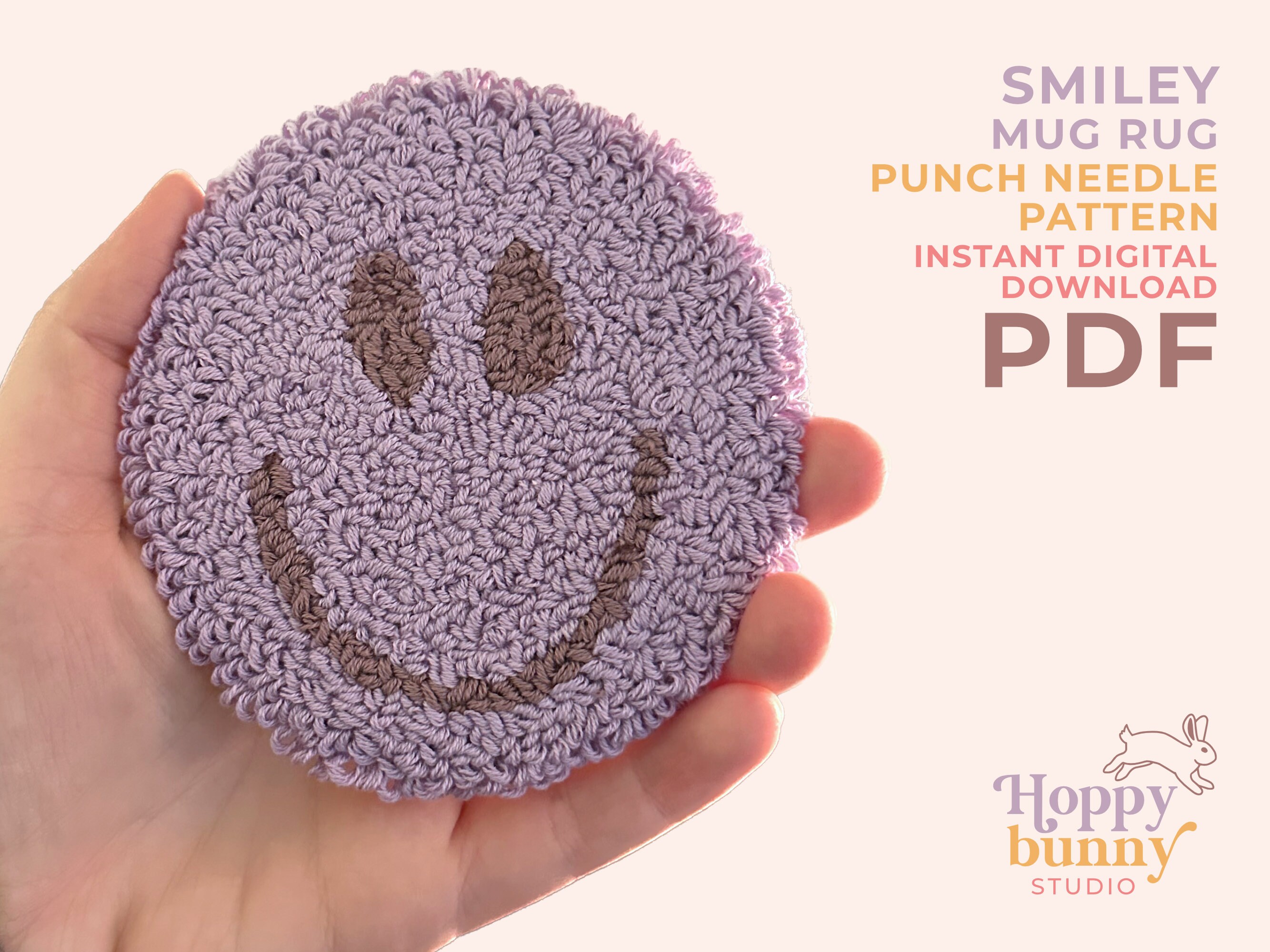 SMILEY PATTERN Punch Needle Pattern Printable Punch Needle Etsy