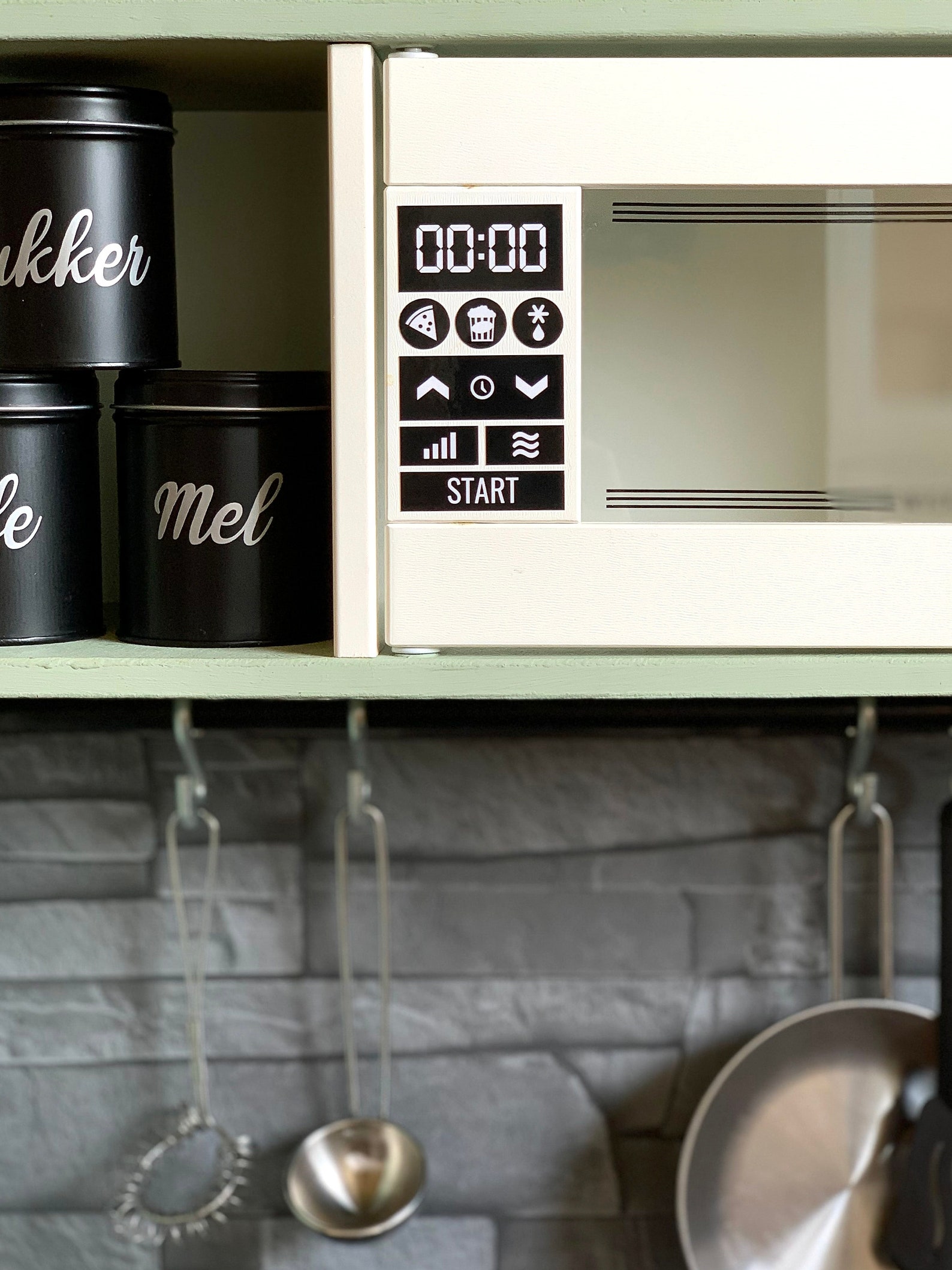 MICROWAVE panel and door vinyl decal for Ikea Duktig play Etsy