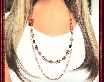 Double Strand Coffee Bean Necklace