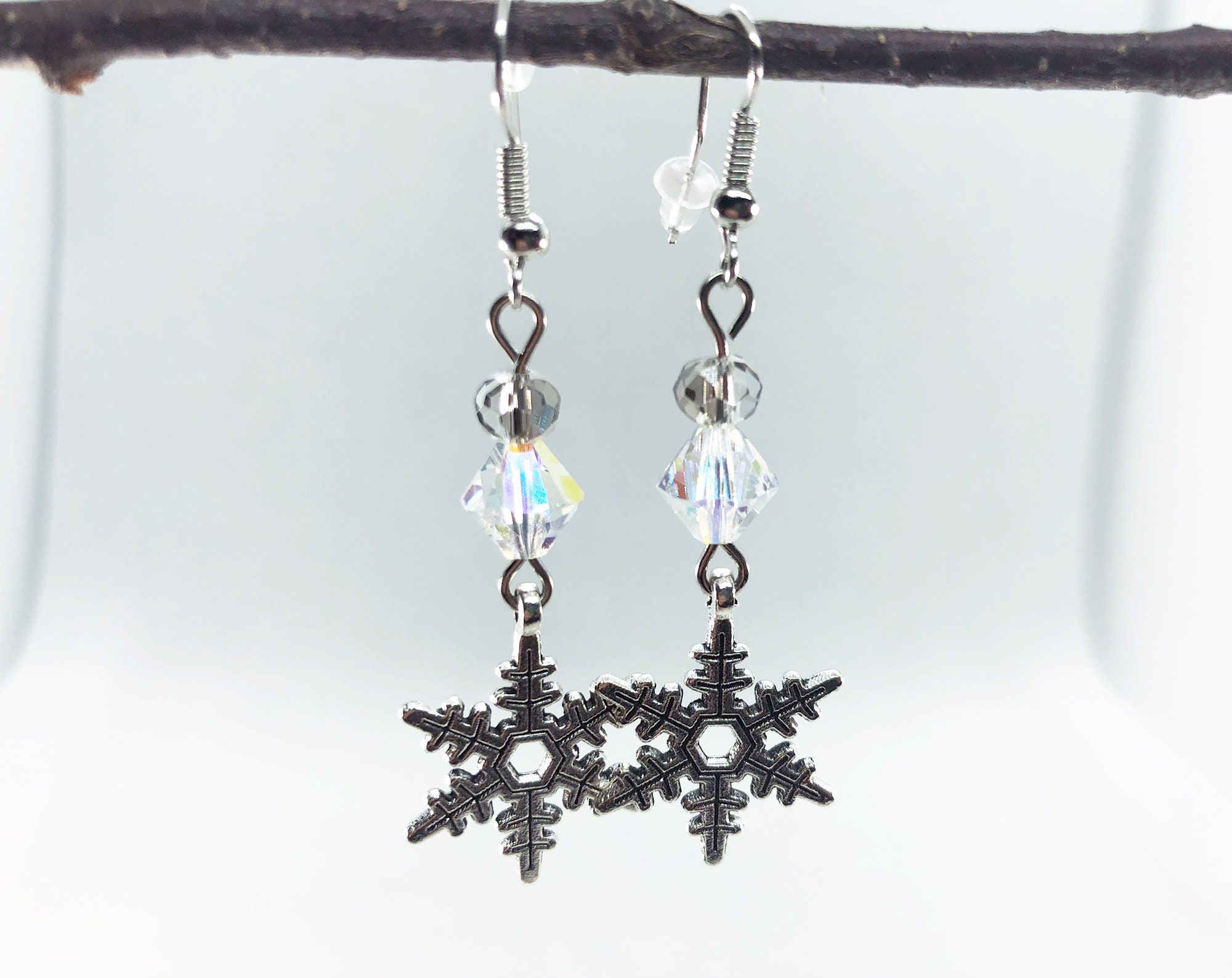 Limited Edition Silvernight Crystal Snowflake Drop Earrings with Swarovski Crystals main image 0