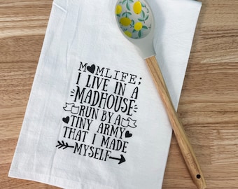 Mom Life Flour Sack Tea Towel