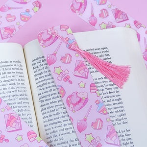 Pink Halloween Witch Bookmark - Cute Magical Girl Stationary, Kawaii Girl Journal Bookmarks