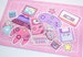 90’s Gamer Girl Kawaii Sticker Pack | Gamer Girl Stickers, Girly Sticker Pack, Retro Gaming Stickers