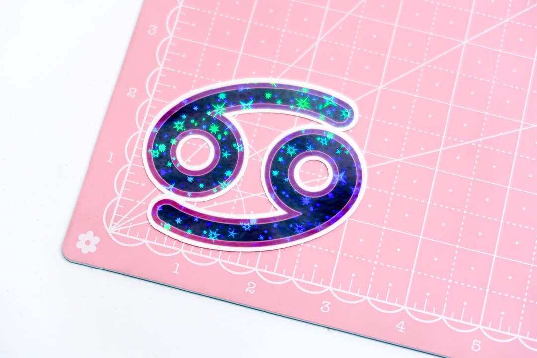 Cancer Astrology Sign Sticker Cute Cancer Gift Laptop Etsy