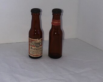 Vintage Beer Bottle Salt and Pepper Shaker Sets Falstaff+Carling Beer Black Label
