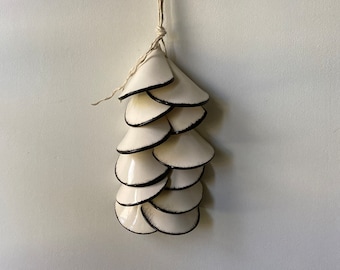 Handmade Ceramic Tile Wall Hanging: Wabi Sabi Art Decor
