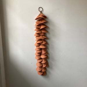 Handmade Terracotta Tile Wall Hanging: Japandi Wabi Sabi Decor