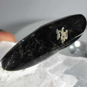 Rare. Closed Mine. Gold Flash Semi Faceted Greenland Nuummite Freeform. 36.75 Carats.