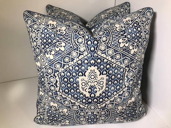 Pair of Ralph Lauren Pillows Avignon Batik Porcelain - Etsy