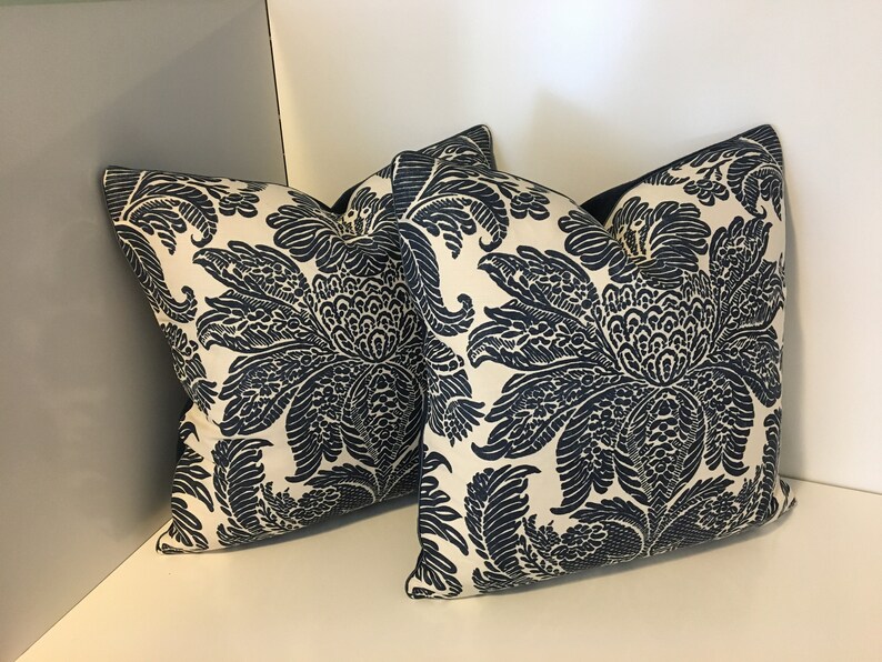 Pair Of Bennison Fabrics Pillows 19 5 X 19 5 Etsy