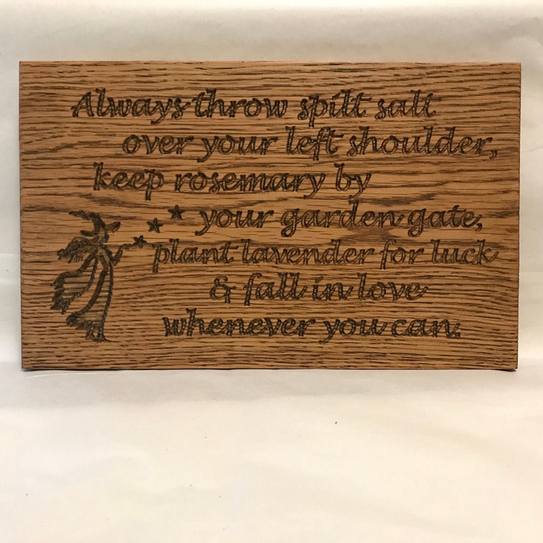Practical Magic Quote Always Throw Spilt Salt Over Your Left Etsy