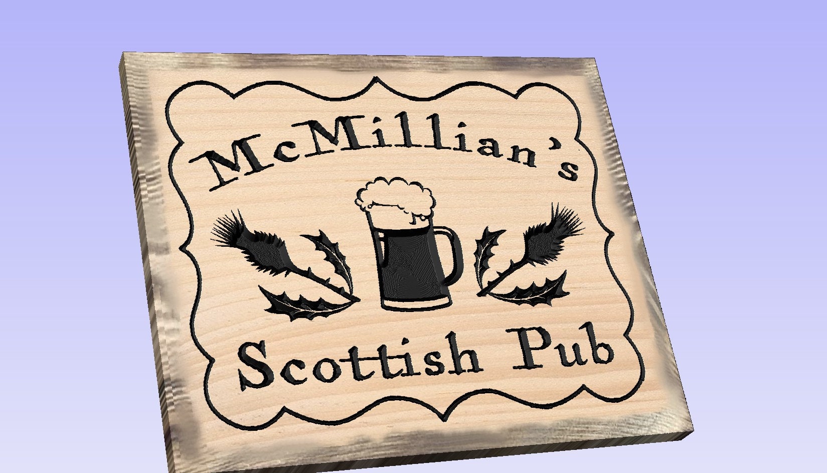 Personalized Scottish Pub Sign Name Scottish Pub Sign Clan Etsy
