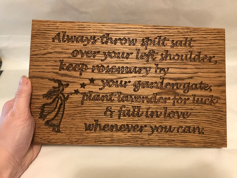 Practical Magic Quote Always Throw Spilt Salt Over Your Left Etsy
