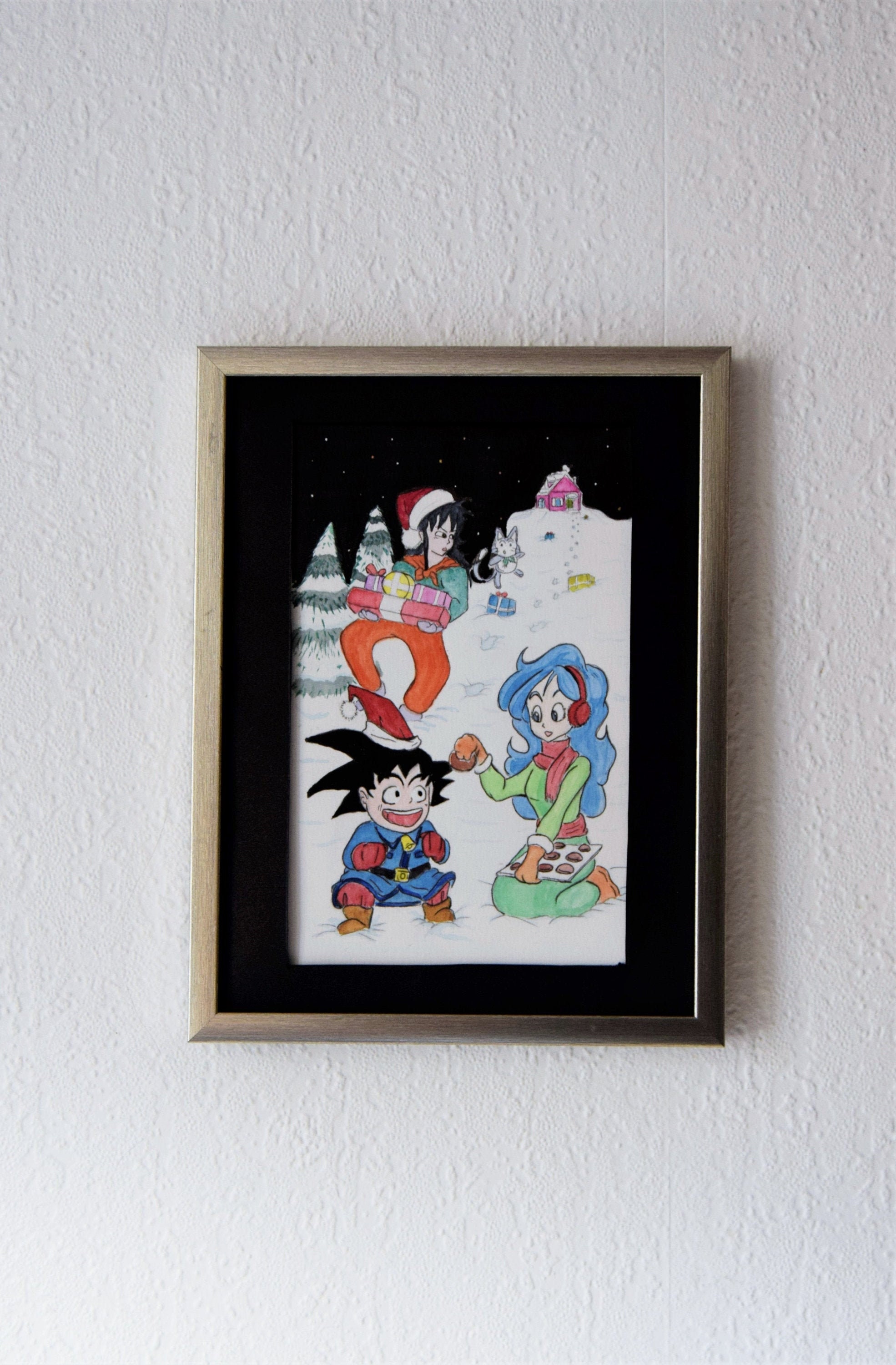 Dragon Ball Snow Christmas Party Goku And Cookies Etsy