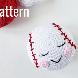 PATTERN: Amigurumi crochet baseball PDF pattern - Kawaii cuddler - boy baby gift