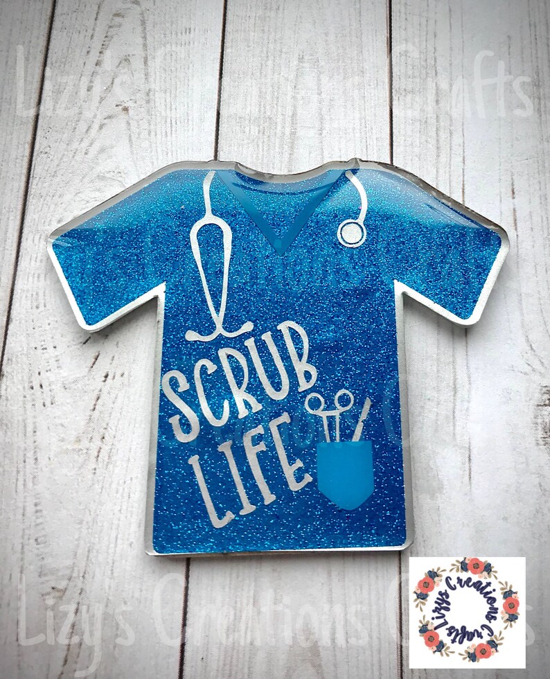 Scrub Top Badge Reel Etsy