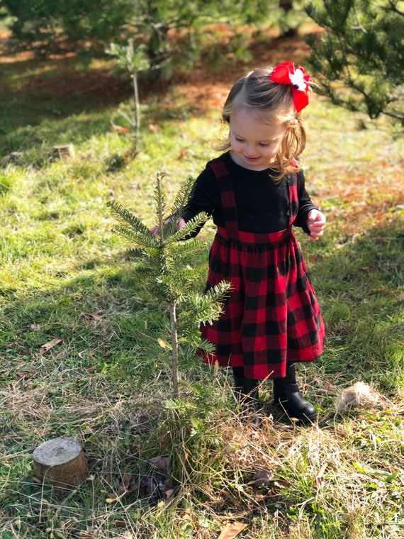 Baby girl buffalo plaid skirt 2025