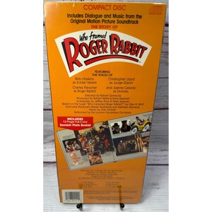 Who Framed Roger Rabbit Soundtrack CD Story Dialogue 1988 Longbox 5008-60404-2