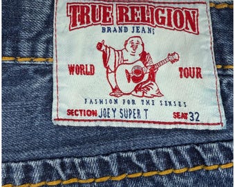 Vintage True Religion Joey Super T Jeans Mens Size 32 Dark Wash
