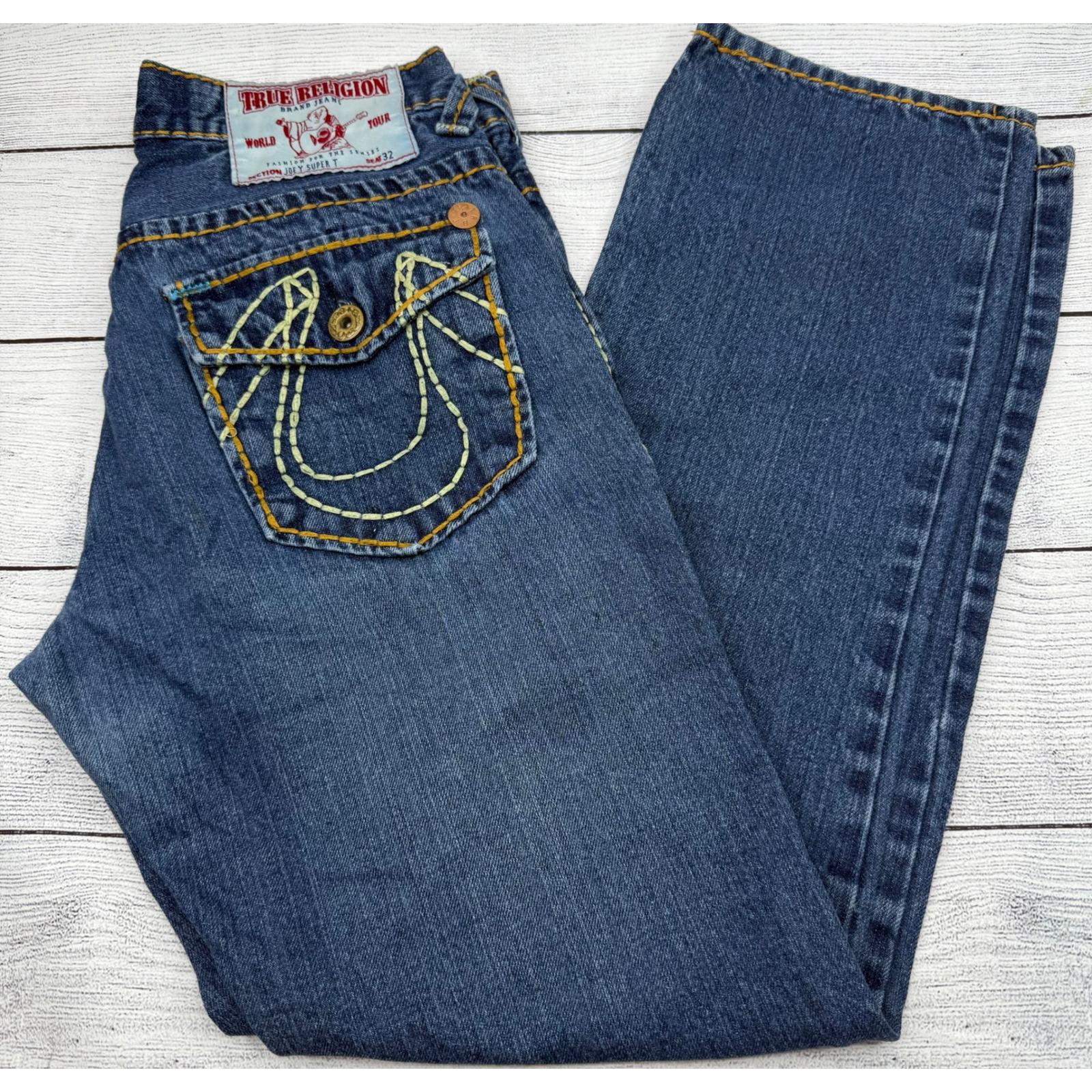 Vintage True Religion Joey Super T Jeans Mens Size 32 Dark Wash