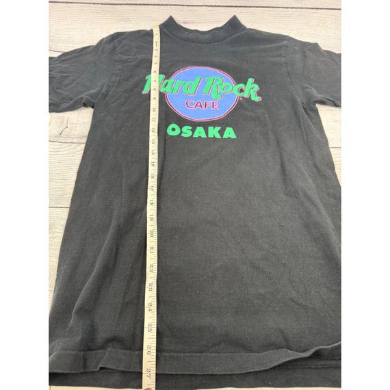 Vintage 90's Hard Rock Cafe Osaka Japan Classic Neon Logo Black T