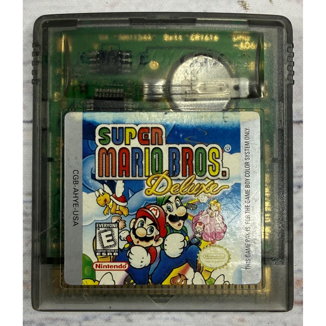 Gameboy Color Cart Super Mario Bros Deluxe Nintendo Gameboy Color Cart Only - Etsy