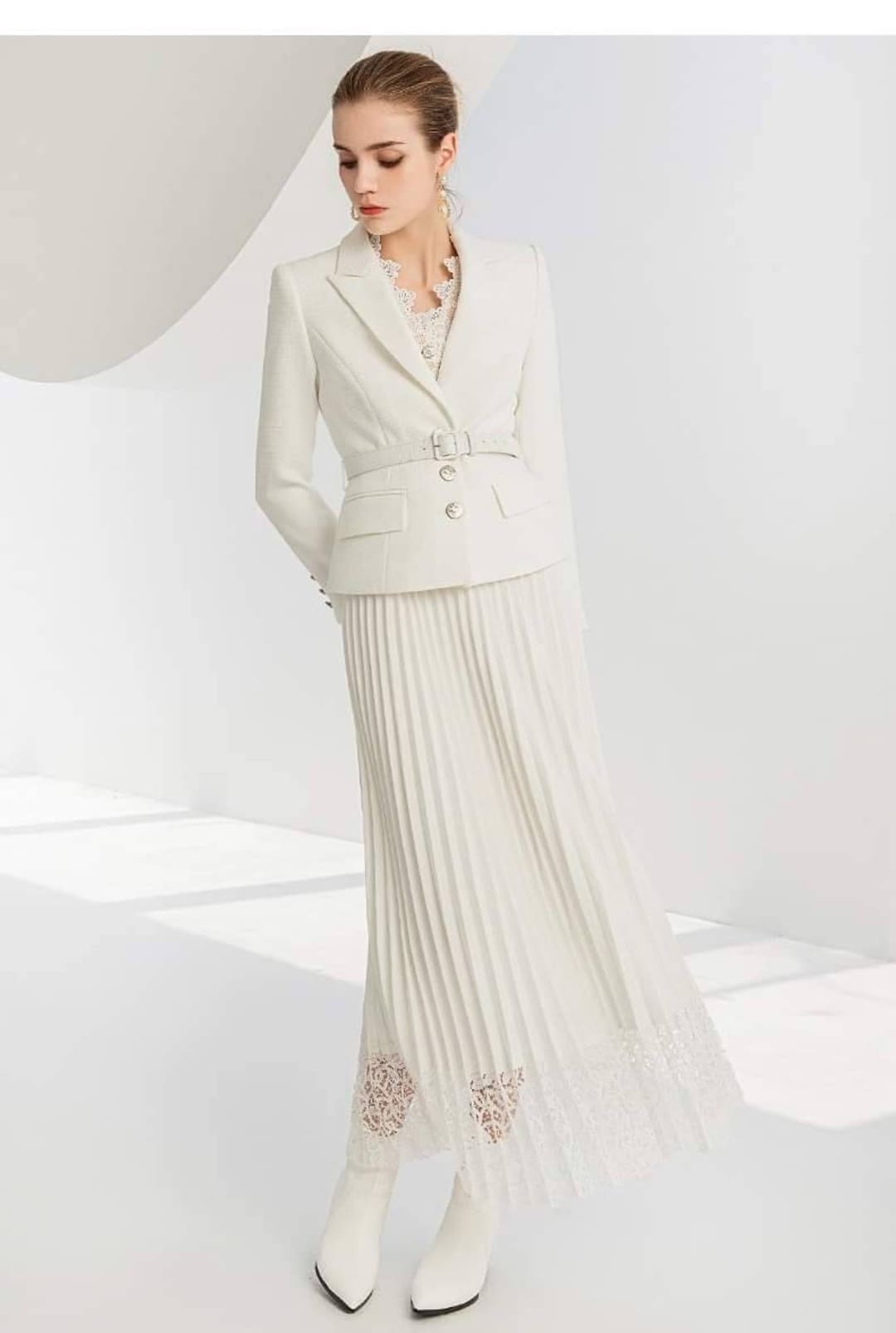 Formal skirt top and blazer
