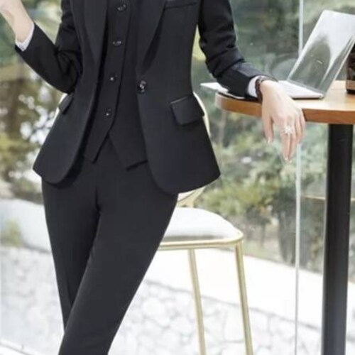 Pants Suit With Blazer Waistcoat 