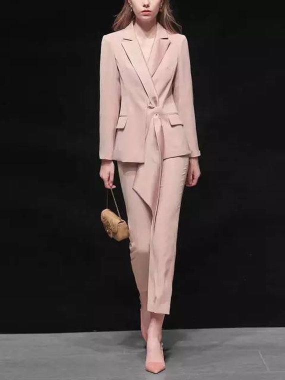 Ladies Suits, Pink 2 Piece Suits for Women, 2-piece Embellished Blazer and  Pants Suits, Midi Pants and Blazer Suit Set, Women's Formal Coats 