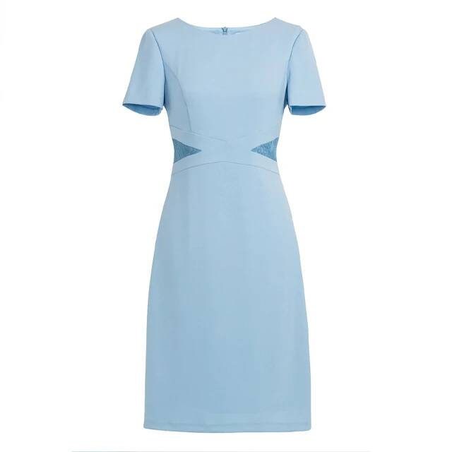 Tailored Formal Dress Sky Blue Dress A-line Office Dress - Etsy UK