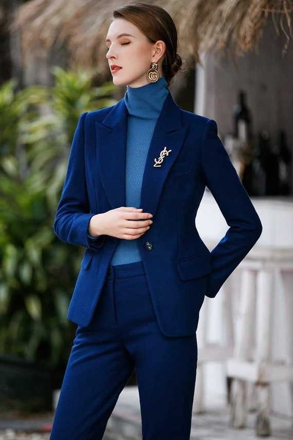 Blue Dressy Suits For Women
