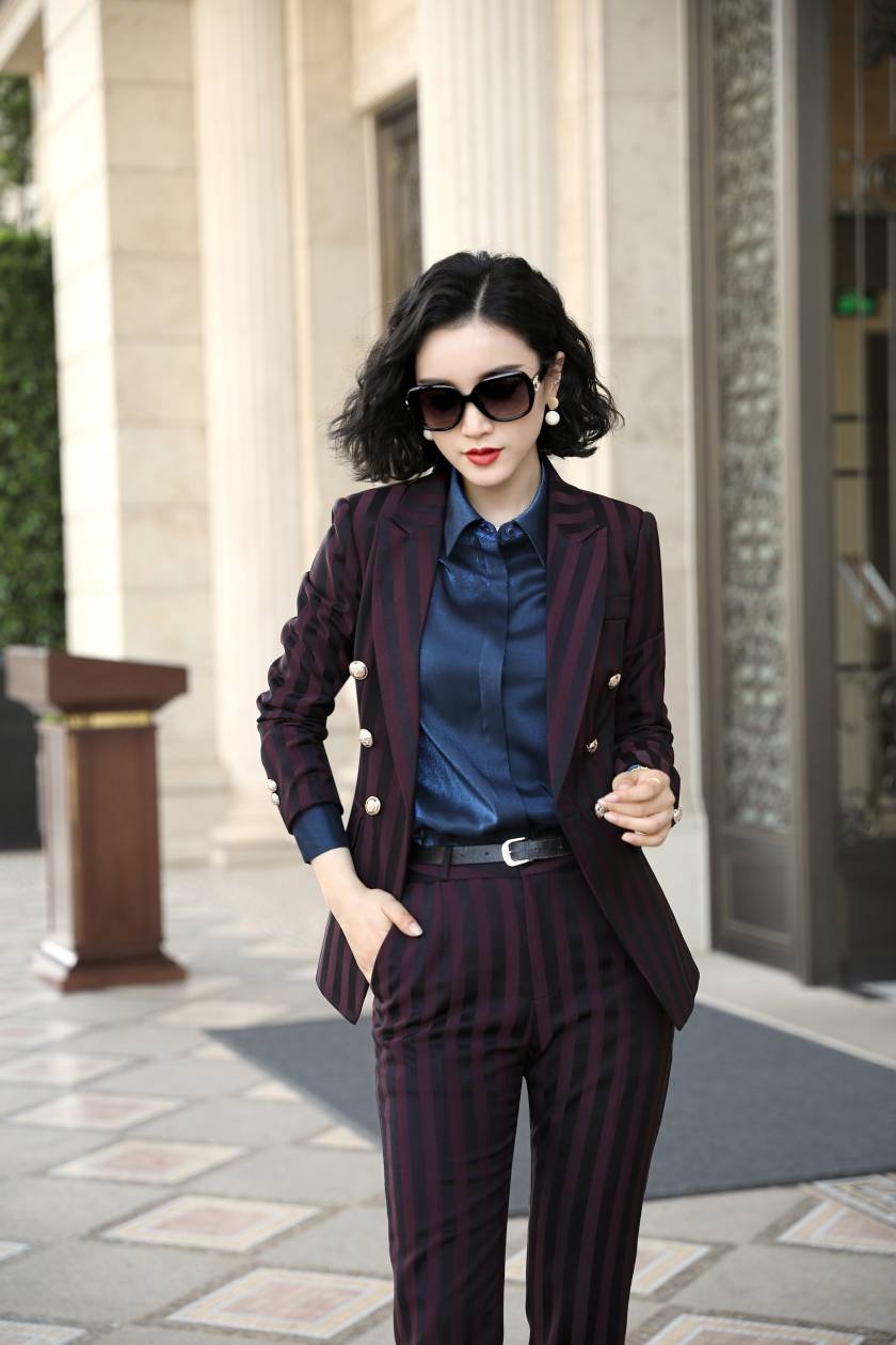 Burgundy Stripped 2 Piece Pants and Blazer Suits Stripped - Etsy UK
