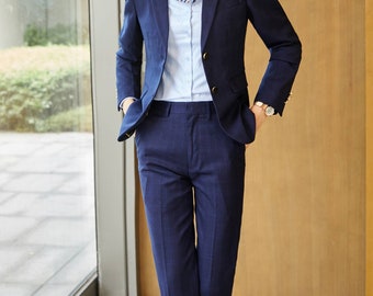 MEN FASHION Suits & Sets Basic Navy Blue 48                  EU discount 86% Zara Suit trousers 