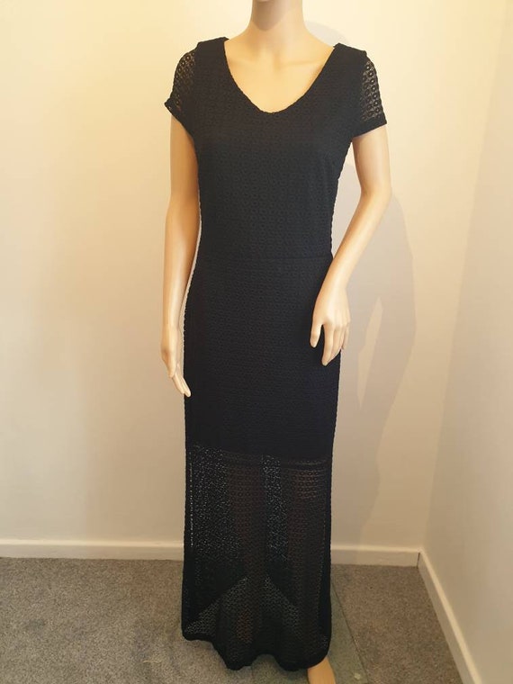 black lace maxi dress uk
