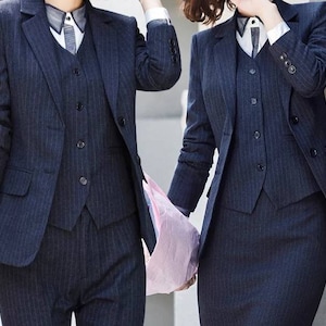 Office Women 3 Piece Suit With Tight Pants, Corset Vest Suit, Single  Breasted Blazer Jacket Ramona 3 Piece Corset Vest -  Norway