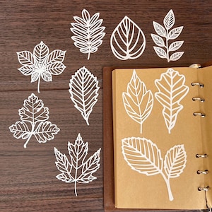 Leaf Lace Paper 10pcs, Delicate Leaves Nature Paper Doilies, Plant Paper Lace, Junk Journal Scrapbook Planner Happy Mail Bujo Embellishment
