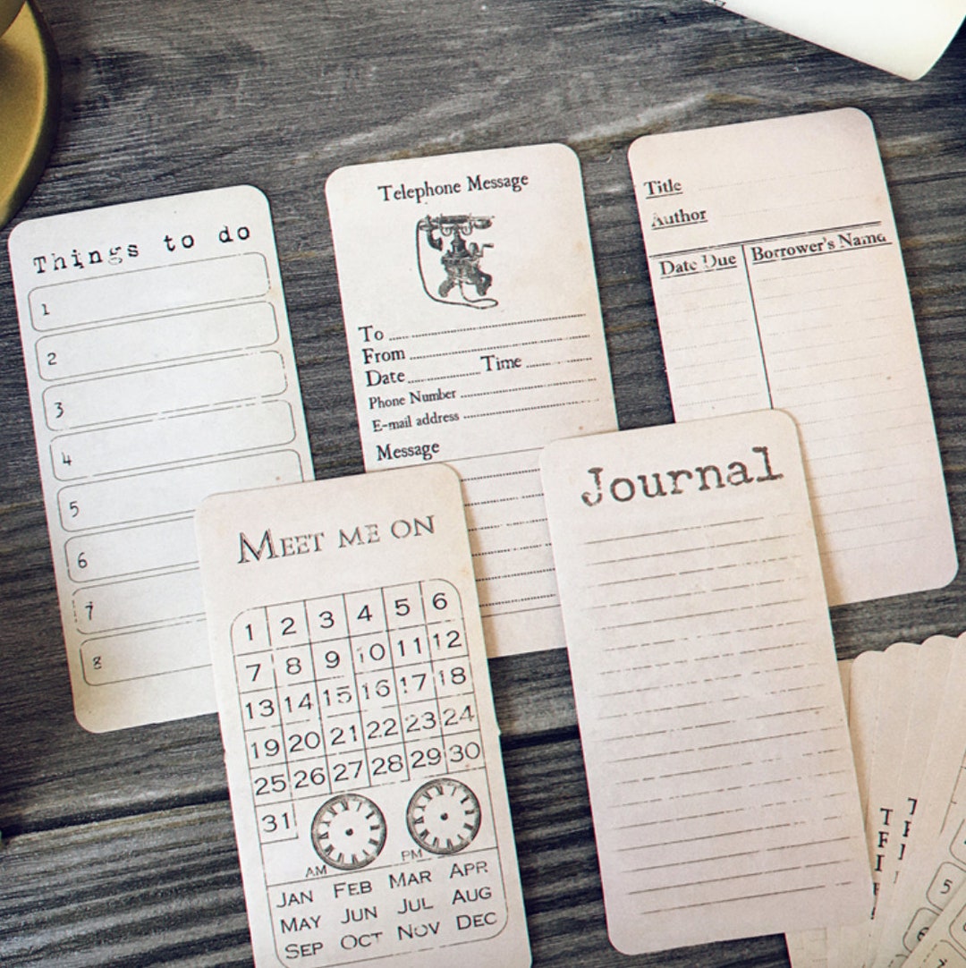 15pcs Vintage Style Note Paper Sticker, To-do List Daily Notes Label ...