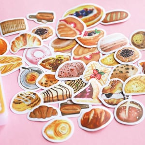 Cute Animal Desserts 5 Stickers/ Matte/ Holographic/ Die Cut Stickers/  Laptop Stickers/ Cute Stickers/ Vinyl Stickers/ Journal/ Bottle/ Art 