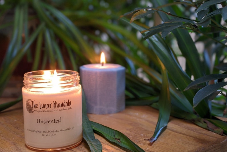 Unscented Candle. Long Burning Candle. Clean Unscented Soy Etsy