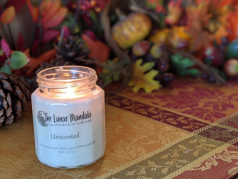 Unscented Candle. Long Burning Candle. Clean Unscented Soy Etsy