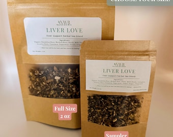 Liver Love Organic Herbal Loose Leaf Tea Blend | Gentle Daily Detox & Liver Support for Healthy Hormones, Metabolism, Bile Flow, and Skin