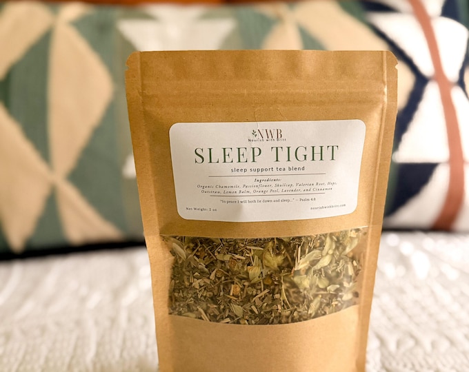 Sleep Tight Organic Herbal Tea for Better Sleep | Loose Leaf Bedtime Tea for Relaxation and Insomnia Relief