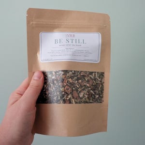Organic Herbal Tea for Stress Relief | Calming Herbal Tea for Adrenal Health & Anxiety | Adaptogen Tea with Organic Ingredients