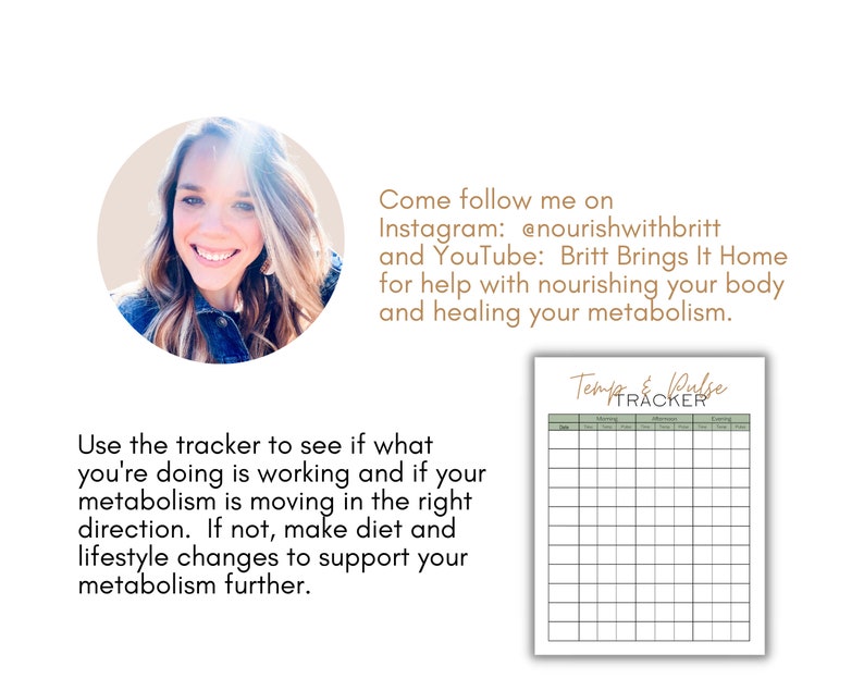 Boho Temp and Pulse Tracker Printable Metabolism Wellness Tracker Basal Body Temperature Tracker ...
