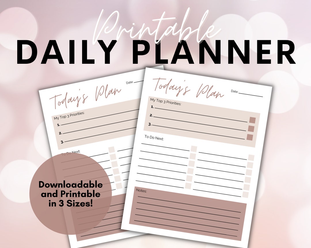 Rose Printable to Do List | Daily Mom Planner | Pink Daily Planner ...