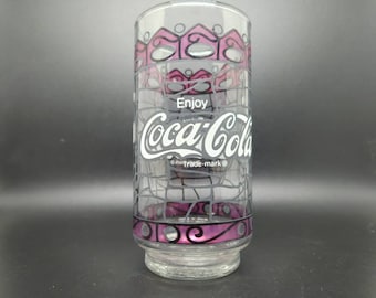 Vintage Libbey Stained Glass Coca Cola 16 Ounce Glasses