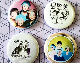 Golden Girls 2.25 Button Badges Set of 4