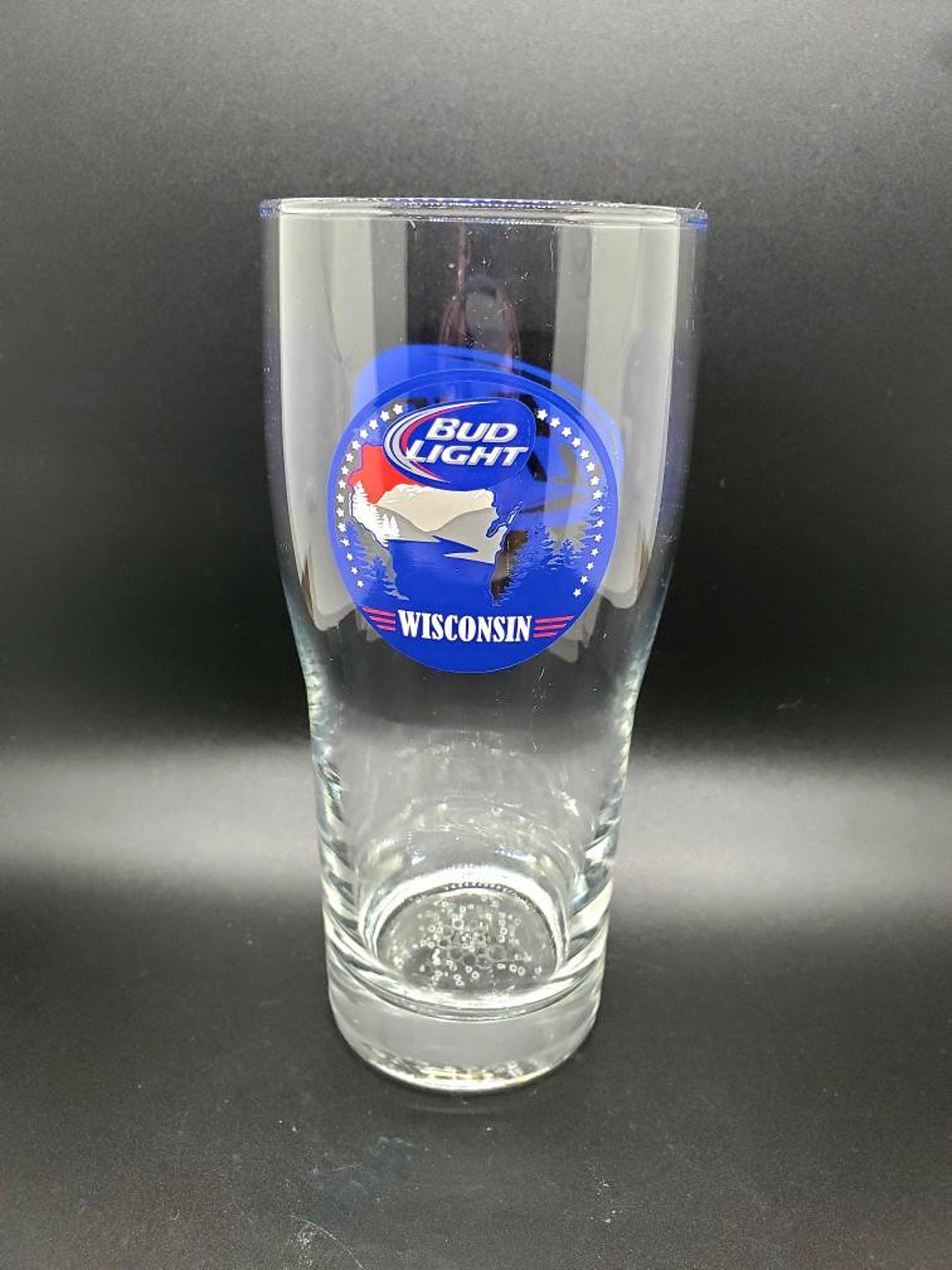 Bud Light Wisconsin Pint Beer Glass Etsy