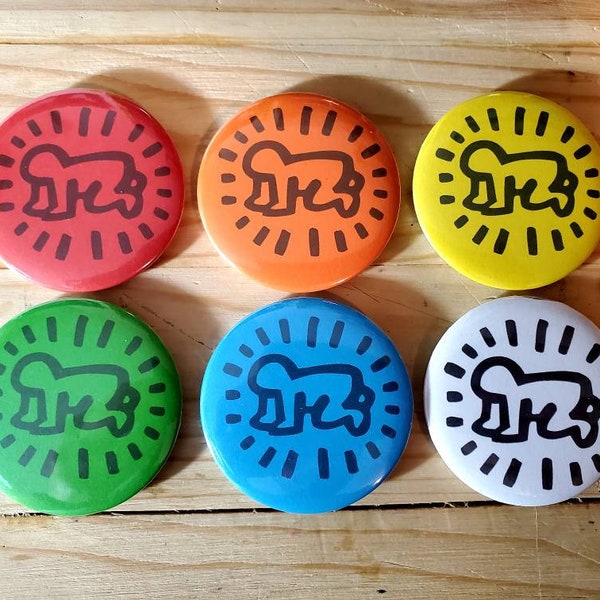 Keith Haring Radiant Baby 2.25 inch Pins Buttons Badges